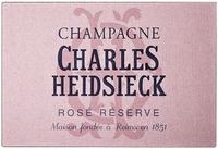 CHAMPAGNE CHARLES HEIDSIECK ROSÉ RÉSERVE Maison fondée à Reims en 1851