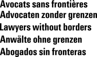 Avocats sans frontières Advocaten zonder grenzen Lawyers without borders Anwälte ohne grenzen Abogados sin fronteras.