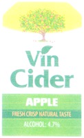 Vin Cider APPLE FRESH CRISP NATURAL TASTE ALCOHOL: 4.7%