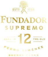 ESTD 1730 FUNDADOR SUPREMO AGED IN 12 YRS OLD PEDRO XIMÉNEZ SHERRY CASKS