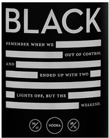 BLACK REMEMBER WHEN WE.. OUT OF CONTROL AND.. ENDED UP WITH TWO... LIGHTS OFF, BUT THE... WEEKEND. VODKA