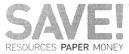 SAVE! RESOURCES PAPER MONEY