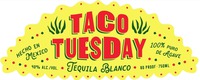 TACO TUESDAY TEQUILA BLANCO HECHO EN MEXICO 100% PURO DE AGAVE 40% ALC./VOL. 80 PROOF · 750ML