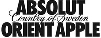 ABSOLUT ORIENT APPLE Country of Sweden