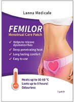 Lanna Medicale FEMILOR Menstrual Care Patch Helps to releave dysmenorrhea Deep penetrating heat Long lasting comfort Easy to use Heats up to 50-60 °C Lasts up to 8 hours! 1 patch