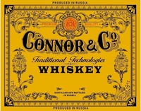 CONNOR & CO, PRODUCED IN RUSSIA, PREMIUM QUALITY, DISTILLED AND BOTTLED IN RUSSIA, Traditional Technologies, WHISKEY