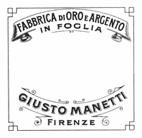 FABBRICA DI ORO E ARGENTO IN FOGLIA GIUSTO MANETTI FIRENZE