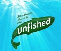 Unfished Fish in the water, plant on the plate