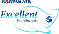 KOREAN AIR Excellent Boarding pass