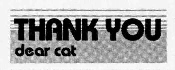 THANK YOU dear cat