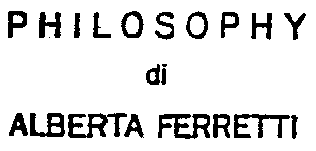 PHILOSOPHY di ALBERTA FERRETTI