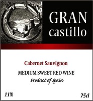 GRAN castillo Cabernet Sauvignon MEDIUM SWEET RED WINE
