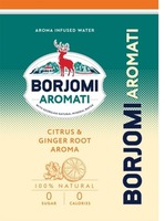 BORJOMI AROMATI AROMA INFUSED WATER WITH GEORGIAN NATURAL MINERAL WATER CITRUS & GINGER ROOT AROMA 100% NATURAL 0 SUGAR 0 CALORIES