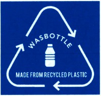 WASBOTTLE MADE FROM RECYCLED PLASTIC