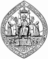 SIGILLUM COMMUNE SCOLE GRAMMATICALIS DE SEVENOK IN COM KANCE R B SERVIRE DEO REGNARI EST