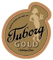 Tuborg GOLD Vintage Beer SERVED BY GOLDEN LADY SINCE 1895