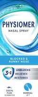 PHYSIOMER NASAL SPRAY BLOCKED & RUNNY NOSE UNBLOCKS RELIEVES RESTORES 100% PURE SEAWATER NORMAL JET