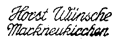 Horst Wünsche Markneukirchen