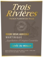 Trois Rivières FRENCH PLANTATION RHUM RHUM VIEUX AGRICOLE MARTINIQUE Appellation d'Origine Contrôlée CUVÉE DU MOULIN