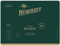 NEMIROFF De Luxe RESERVE SINCE 1872 REMARKABLY SMOOTH TASTE