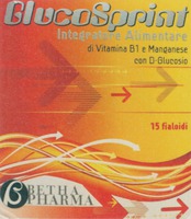 GlucoSprint Integratore Alimentare di Vitamina B1 e Manganese con D-Glucosio 15 fialoidi BETHA PHARMA