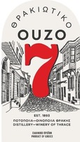 OUZO 7 EST. 1893 DISTILLERY-WINERY OF THRACE PRODUCT OF GREECE