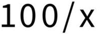 100/x