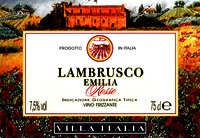 LAMBRUSCO EMILIA Rosso VILLA ITALIA