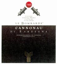 1999 CANTINE DI SANTA MARIA LA PALMA IN ALGHERO LE BOMBARDE CANNONAU DI SARDEGNA