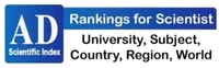 AD Scientific Index Ranking for Scientist University, Subject, Country, Region, World