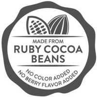 MADE FROM RUBY COCOA BEANS NO COLOR ADDED NO BERRY FLAVOR ADDED