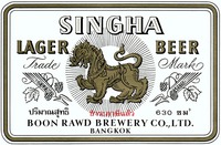 SINGHA LAGER BEER Trade Mark BOON RAWD BREWERY CO.,LTD. BANGKOK
