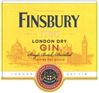 FINSBURY LONDON DRY GIN Single Batch Distilled