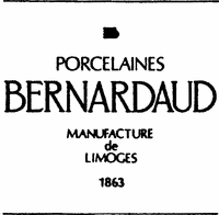 PORCELAINES BERNARDAUD MANUFACTURE de LIMOGES 1863
