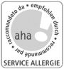 aha raccomandato da empfohlen durch recommandé par SERVICE ALLERGIE