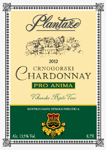 Plantaze CHARDONNAY PRO ANIMA