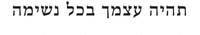 Tihe acmeh bje kol a-neshima