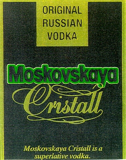 Moskovskaya Cristall ORIGINAL RUSSIAN VODKA