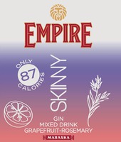 EMPIRE SKINNY GIN MIXED DRINK GRAPEFRUIT-ROSEMARY