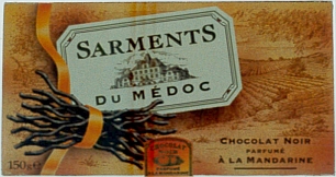 SARMENTS DU MÉDOC CHOCOLAT NOIR PARFUMÉ A LA MANDARINE