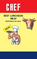 CHEF BEEF LUNCHEON MEAT MORTADELA DE VACA HALAL