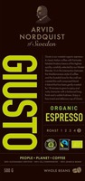 ARVID NORDQUIST of Sweden GIUSTO ORGANIC ESPRESSO
