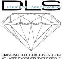 DLS Diamond Laser System DIAMOND CERTIFICATION SYSTEM 4C LASER ENGRAVED ON THE GIRDLE