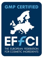 GMP CERTIFIED EFfCI THE EUROPEAN FEDERATION FOR COSMETIC INGREDIENTS