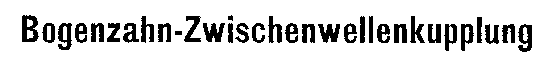 Bogenzahn-Zwischenwellenkupplung