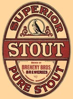 STOUT SUPERIOR PURE STOUT BREWED BY BREHENY BROS. BREWERIES SALE - TOOWOOMBA - WARRENHEIP - BENDIGO