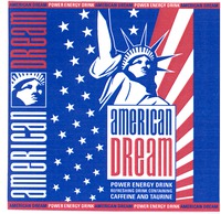 AMERICAN DREAM POWER ENERGY DRINK REFRESHING DRINK CONTAINING CAFFEINE AND TAURINE
