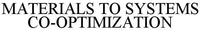 MATERIALS TO SYSTEMS CO-OPTIMIZATION