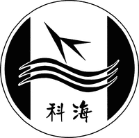 The transliteration of the two Chinese characters appearing in the mark is KE HAI.