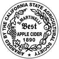 AWARDED BY THE CALIFORNIA STATE AGRICULTURAL SOCIETY S. MARTINELLI Best APPLE CIDER 1890